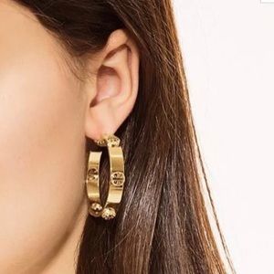 NWT Tory Burch Gold Toned Hoop Earring